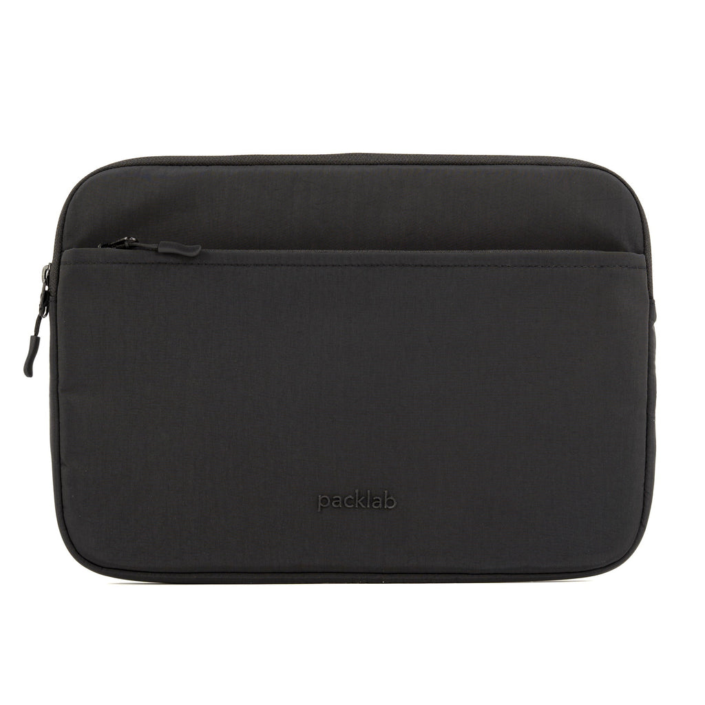 packlab Black Laptop Sleeve with Front Pocket – Slim Padded Laptop Case for 14 Inch Laptops – Minimal Computer Sleeve for Work, Travel & Everyday Carry