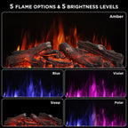 Eternal Flame EF26-LG Smart Electric Fireplace Logs, WiFi Enabled