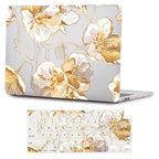 MacBook Air 15-inch (M2-M5) Case - Gold Botanical Design