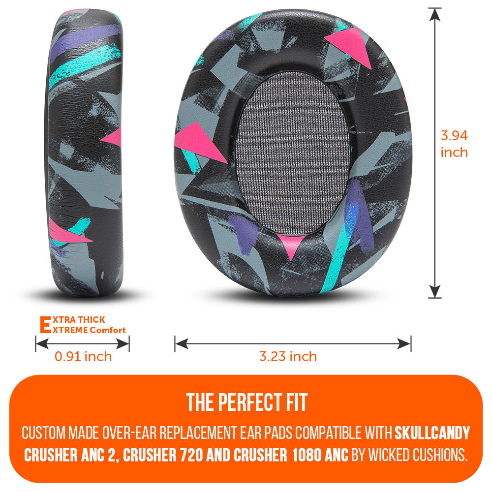 Upgraded Skullcandy Crusher ANC 2, Crusher 720 and Crusher 1080 ANC Earpads - WC PadZ Crusher ANC 2