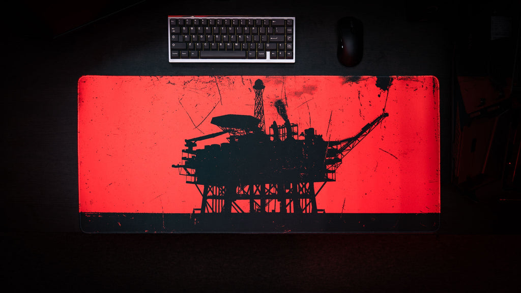 "Oil Rig" II — Rust Deskmat