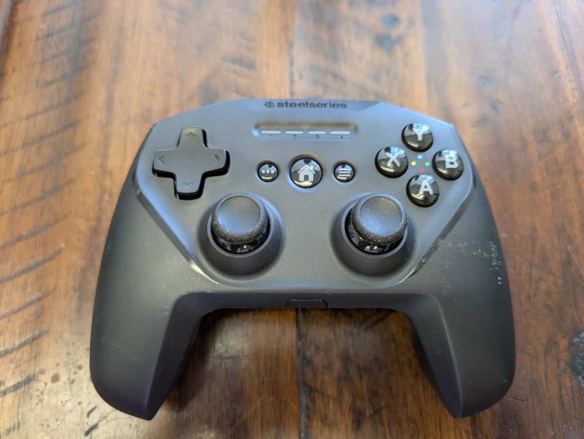 SteelSeries Wireless Controller (e.g., Nimbus+, Stratus) from SteelSeries - 2020s Gaming Accessories (Plastic, Rubber, Electronics Gaming Peripheral, Gaming Setup, Modern Tech, Black, controller, gamepad, joystick, gaming, wireless)