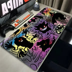 XXL Black Gaming Desk Mat – Anime Pokemon Gengar Mouse Pad for Laptop and PC
