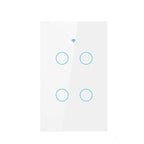 Tuya Smart Switches US Neutral Wire/No Neutral Wire Required 1/2/3/4 Gang Light WiFi Touch Switch Work with Alexa Google Home