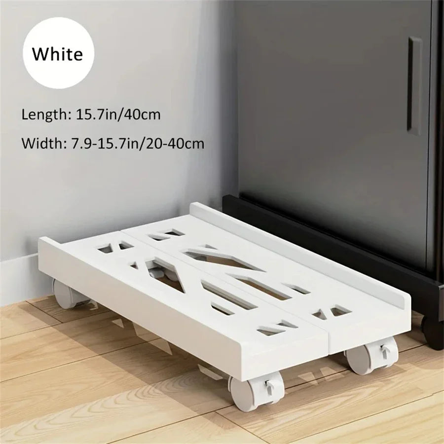 Adjustable Mobile PC Tower Stand with Wheels under Desk CPU Holder Adjustable Stable Mobile Computer Host Stand for Home Office