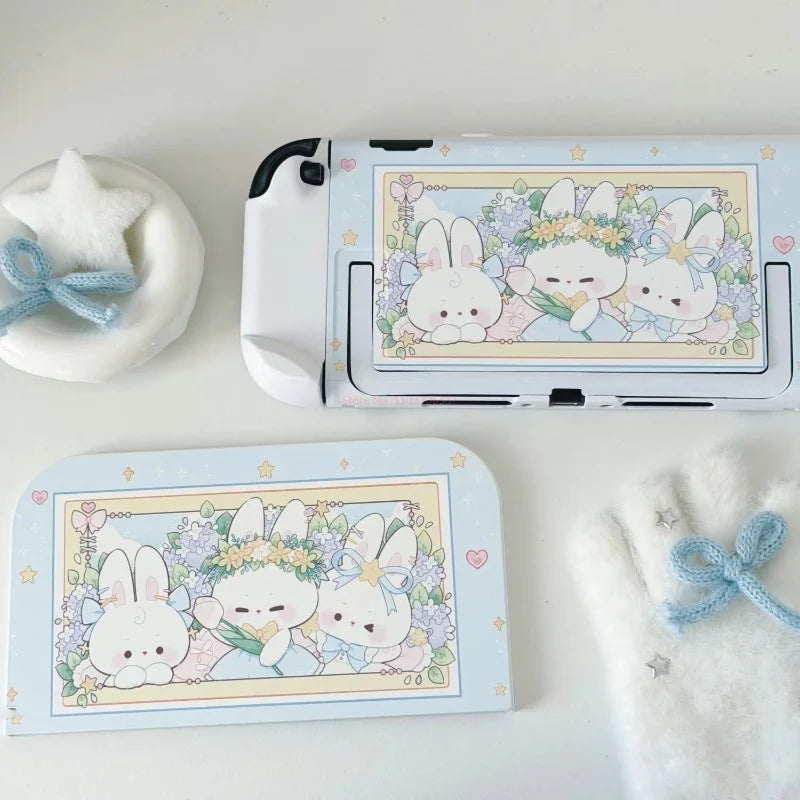 Kawaii Floral Cottagecore Bunnies Switch Case NS2