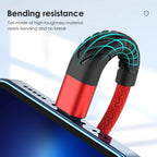 3A USB Cable For iPhone 14 13 12 11 Pro Max X XR SE 6s 7 8 Plus 1m 2m 3m Lead Mobile Phone Fast Charging Cord Data Charger Wire