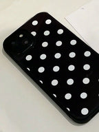 ins Polka Dot Printed Stylish TPU Anti-drop Phone Case Suitable for iPhone 11/12/13/14/15/ 16 Pro Max Phone Case