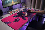 XXL Black Gaming Desk Mat – Anime Pokemon Gengar Mouse Pad for Laptop and PC