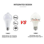 PIR Motion Sensor LED Light Bulb 12W E27 Smart Bulb Motion Activated ON/OFF Home Lights Lamp for Home Stair