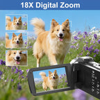64MP 8K Video Camera Digital Recorder 18X Infrared Night Vision Camcorder 3.0 inch Rotate Touch Screen WIFI Livestreaming Webcam