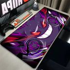 XXL Black Gaming Desk Mat – Anime Pokemon Gengar Mouse Pad for Laptop and PC