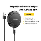 Essager Magnetic 15W Wireless Charger Fast Charging Pad Stand for iPhone 15 14  Airpods USB To Typec Phone Chargers Dock Station