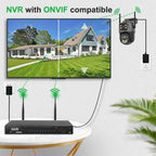 External Wifi PTZ Camera Dual Lens 4K 8MP HD Outdoor IP Camera 4MP Auto Tracking Security Protection CCTV Surveillance iCsee P2P