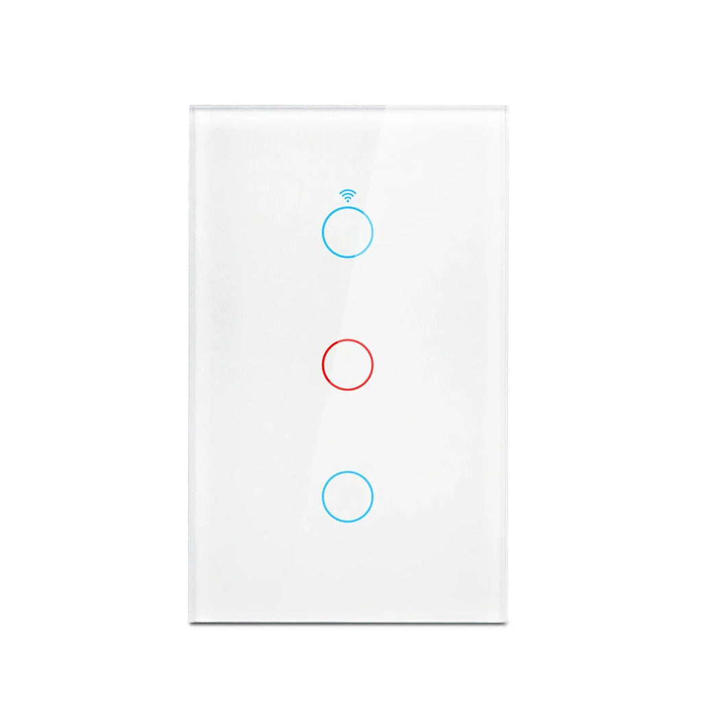 Tuya Smart Switches US Neutral Wire/No Neutral Wire Required 1/2/3/4 Gang Light WiFi Touch Switch Work with Alexa Google Home