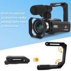 Full 4K Camcorder 18X 48MP Digital Camera Livestream Webcam UHD Vlog Video Recorder Wide Angel Macro Lens Photography Cameras