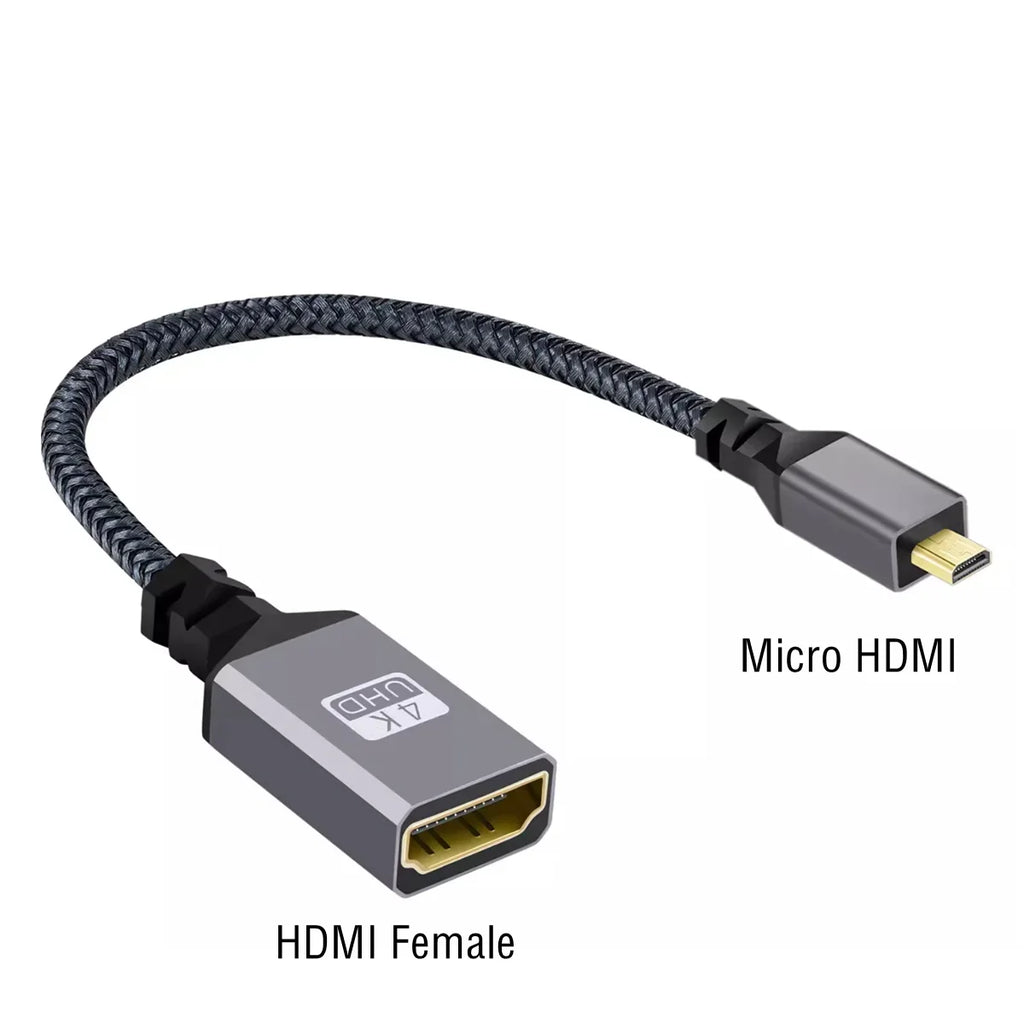 4K 60Hz HDMI-Compatible Extension Cable | Male to Female Adapter for Micro/Mini HDMI