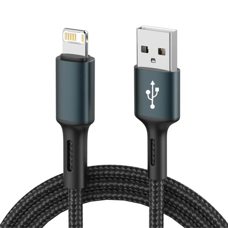 Quick Charge USB Cable For iPhone 12 13 14 11 Pro X Max 6 7 8 Plus 5 SE iPad Origin Mobile Phone Cord Data Charger Wire 3m