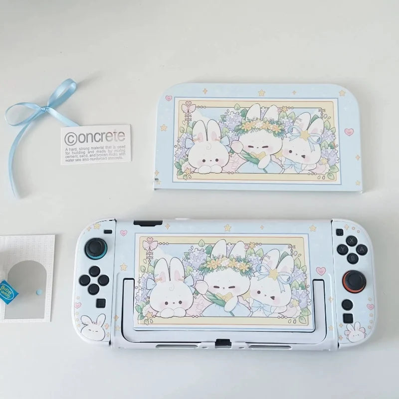 Kawaii Floral Cottagecore Bunnies Switch Case NS2