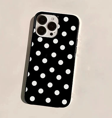 ins Polka Dot Printed Stylish TPU Anti-drop Phone Case Suitable for iPhone 11/12/13/14/15/ 16 Pro Max Phone Case