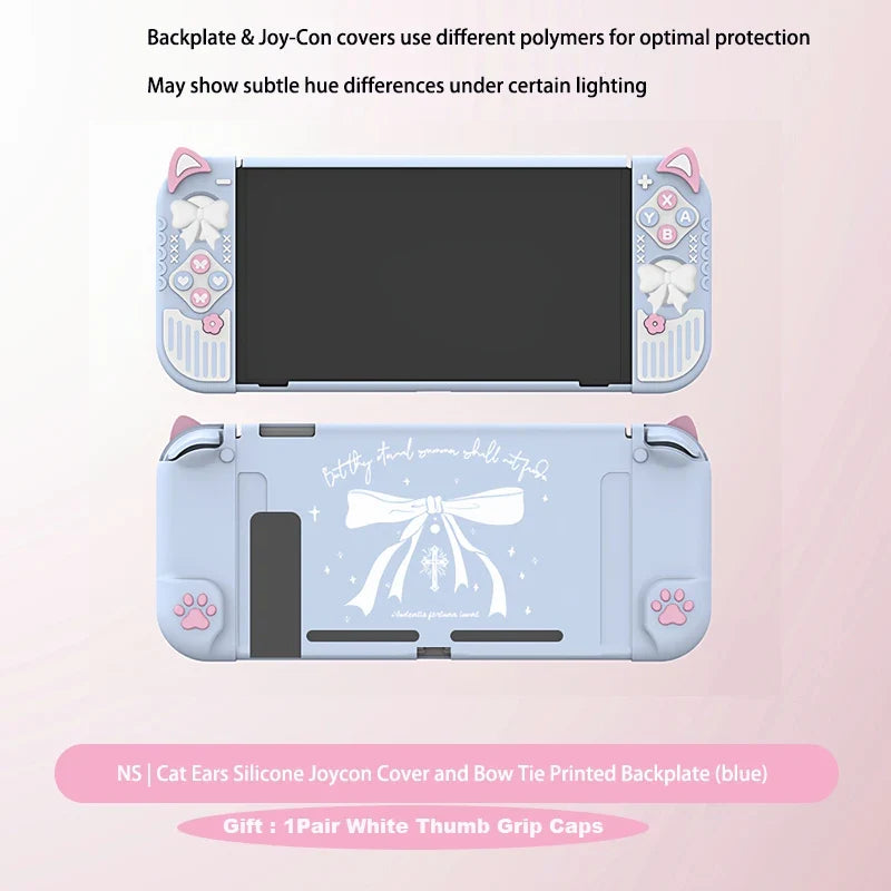 Kawaii Neko and Bows Switch Case NS/OLED/NS2