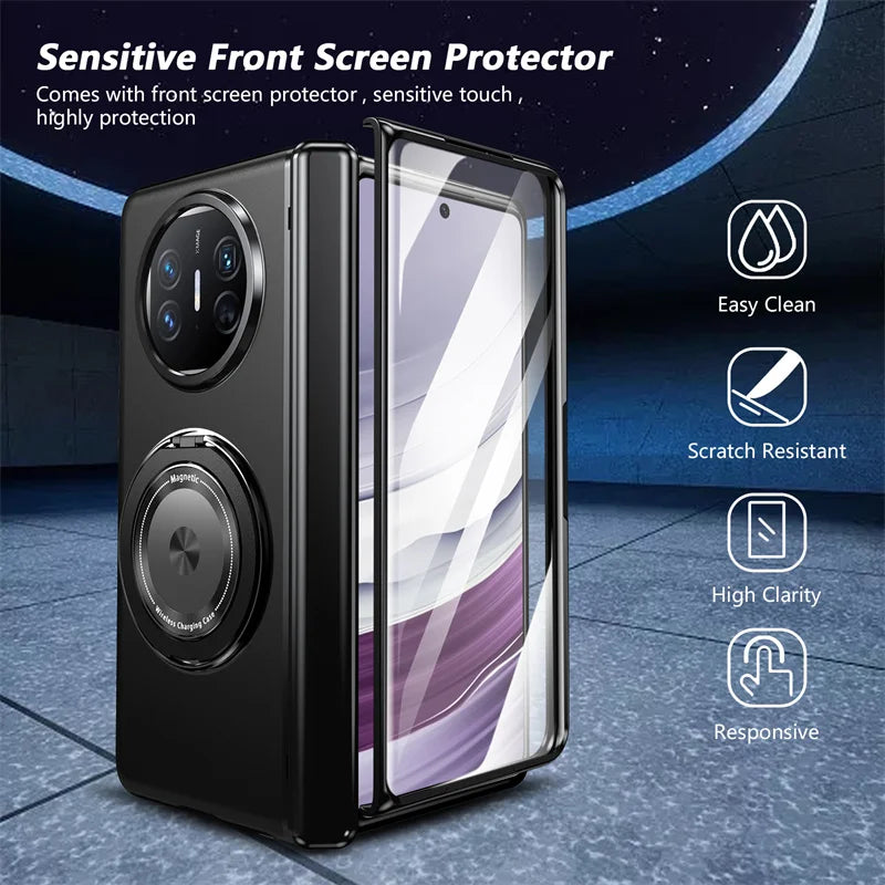 Magsafe 360 ° Rotating Bracket Hinge Phone Case For Huawei Mate X5 X3 Mate X6 Mate XT Screen Glass All Inclusive Protective Case