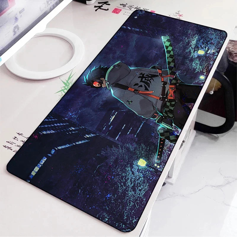 Demon Slayer Gaming Mouse Pad Rubber Mat Deskmat Keyboard Pads Cartoon Cute Mousepad Kawaii Pc Accessories Anime Mouse Mats Xxl