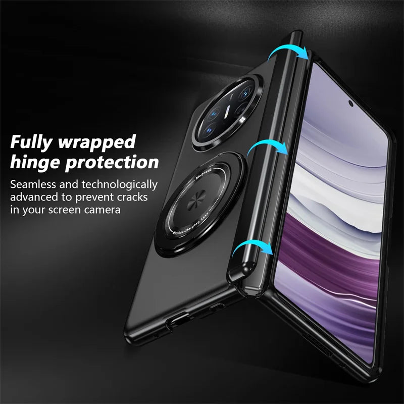 Magsafe 360 ° Rotating Bracket Hinge Phone Case For Huawei Mate X5 X3 Mate X6 Mate XT Screen Glass All Inclusive Protective Case