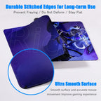 New Cool Wallpaper Genshin Impact Flins Mousepads Computer Gaming Lock Edge Laptop PC Desk Mat Natural Rubber Keyboard Mouse Pad