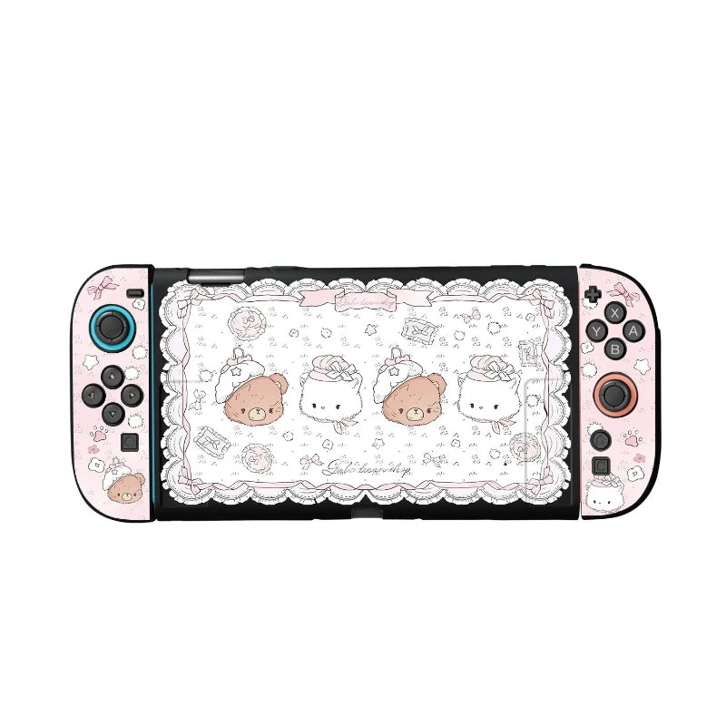 Kawaii Bear and Kitties Tea Party Switch Case NS2