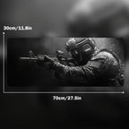 Large Tactical Soldier Mouse Pad – Non-Slip XXL Desk Mat with Stitched Edges, Gaming Accessories for FPS and Home Use