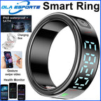 2026 Smart Ring Men Women LED Display Screen Heart Rate Blood Oxygen Monitor 5ATM Waterproof Multi Sports Mode Gifts For Android