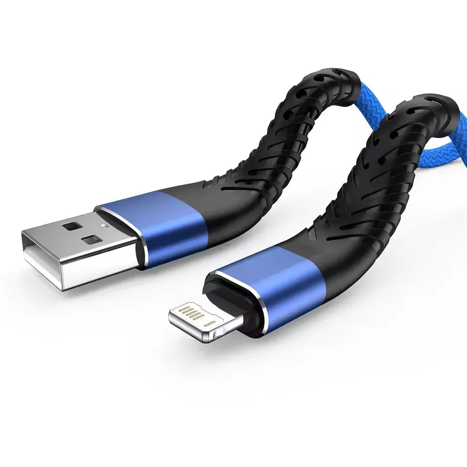 3A USB Cable For iPhone 14 13 12 11 Pro Max X XR SE 6s 7 8 Plus 1m 2m 3m Lead Mobile Phone Fast Charging Cord Data Charger Wire