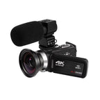 Full 4K Camcorder 18X 48MP Digital Camera Livestream Webcam UHD Vlog Video Recorder Wide Angel Macro Lens Photography Cameras