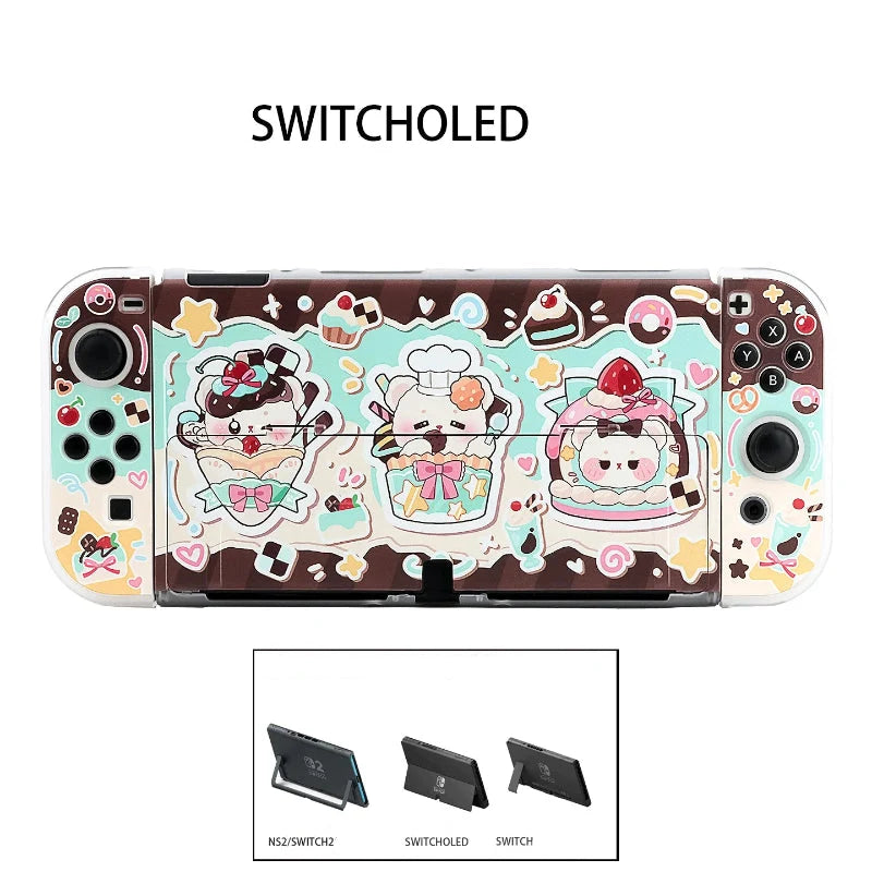 Kawaii Bears Bakery Switch Case OLED/NS2