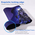 New Cool Wallpaper Genshin Impact Flins Mousepads Computer Gaming Lock Edge Laptop PC Desk Mat Natural Rubber Keyboard Mouse Pad