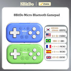 8BitDo Micro Bluetooth Gamepad Mini Game Controller for Switch, Android, and Raspberry Pi, Supports Keyboard Mode