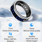 2026 Smart Ring Men Women LED Display Screen Heart Rate Blood Oxygen Monitor 5ATM Waterproof Multi Sports Mode Gifts For Android