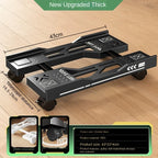 Mobile PC Tower Stand Adjustable Computer CPU Holder Telescopic Desktop Stand CPU Cart with RGB Cooling Fan Heat Dissipation