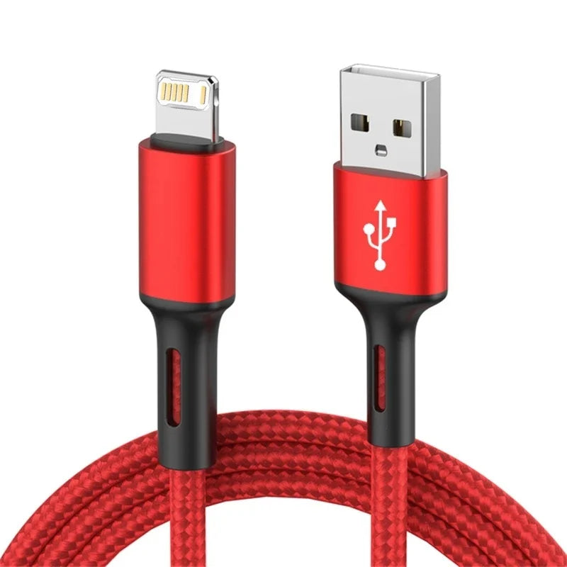 Quick Charge USB Cable For iPhone 12 13 14 11 Pro X Max 6 7 8 Plus 5 SE iPad Origin Mobile Phone Cord Data Charger Wire 3m