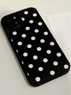 ins Polka Dot Printed Stylish TPU Anti-drop Phone Case Suitable for iPhone 11/12/13/14/15/ 16 Pro Max Phone Case