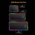RGB Mouse Pad P-Pokemons Charizard Gamer Computer Gyarados Pc Backlight Mousepad Carpet Gaming Accessories Keyboard LED Desk Mat