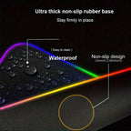 RGB Mouse Pad P-Pokemons Gengar Gamer Computer Mouse Mat Pc Backlight Mousepad Carpet Gaming Accessories Keyboard LED Desk Mat