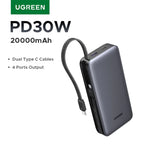 UGREEN PD 30W Power Bank Fast Charge 20000mAh Portable PowerBank for iPhone 17 16 Pro Max Xiaomi External Battery