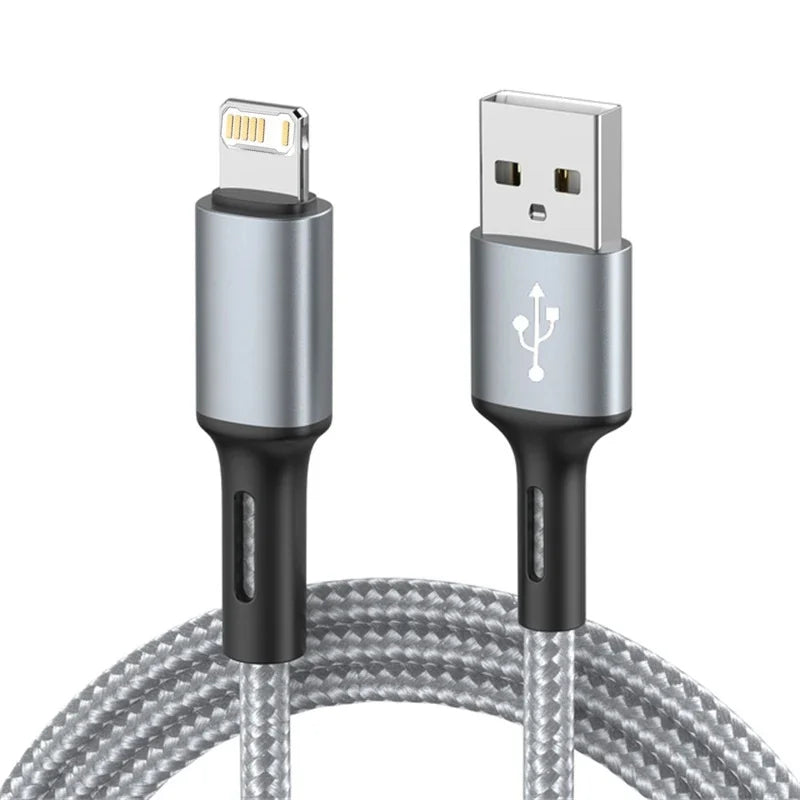 Quick Charge USB Cable For iPhone 12 13 14 11 Pro X Max 6 7 8 Plus 5 SE iPad Origin Mobile Phone Cord Data Charger Wire 3m