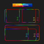 Arcane Jinx LOL Mouse Pad  RGB Keyboard Cover Colorful MousePad LED Light E-sports Mousepad Computer Gamer Glow Long Desk Mat