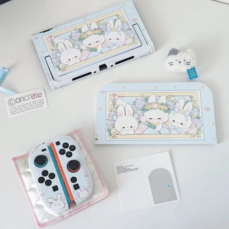 Kawaii Floral Cottagecore Bunnies Switch Case NS2