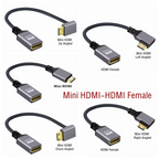 4K 60Hz HDMI-Compatible Extension Cable | Male to Female Adapter for Micro/Mini HDMI