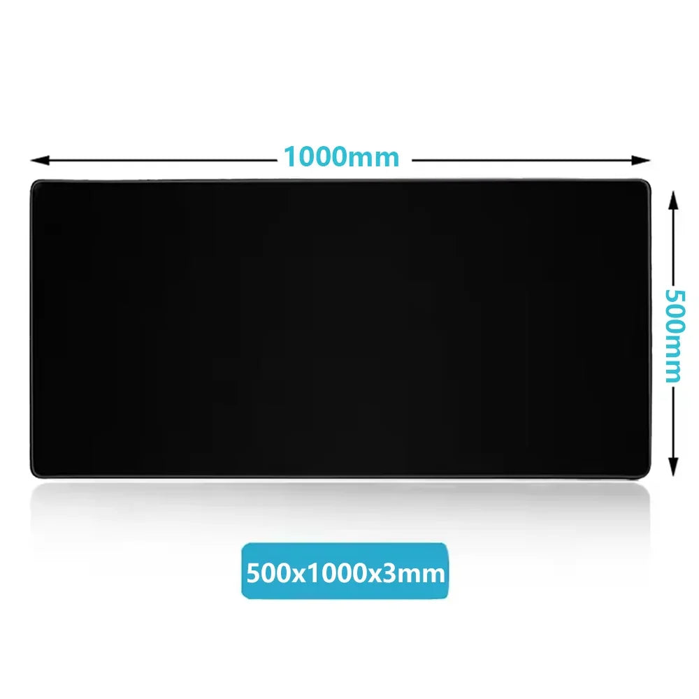 XXL Mouse Pad Black Mousepad Gamer Lager Computer PC Desk Mat 900X400 Keyboard Anime Office Carpet Playmat Kawaii Extended Rug