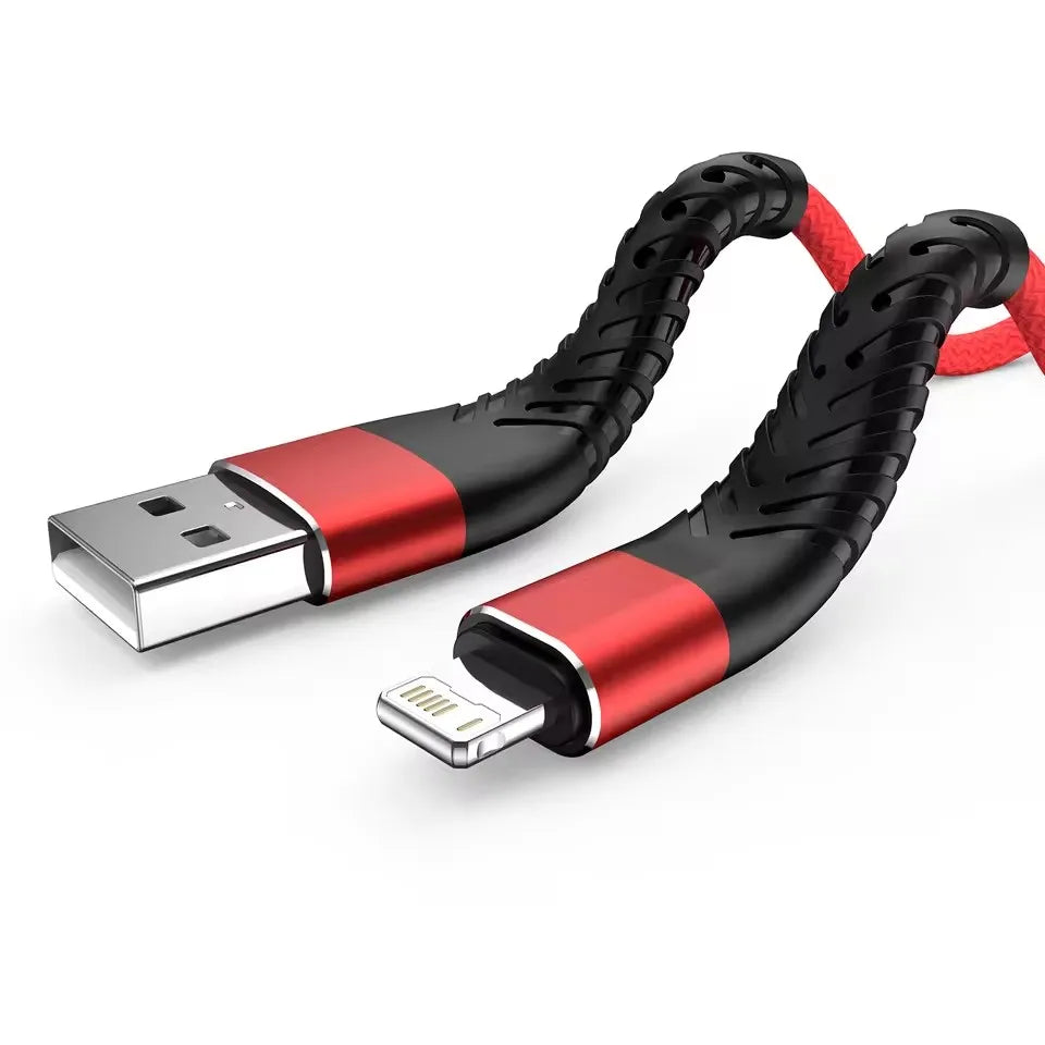3A USB Cable For iPhone 14 13 12 11 Pro Max X XR SE 6s 7 8 Plus 1m 2m 3m Lead Mobile Phone Fast Charging Cord Data Charger Wire